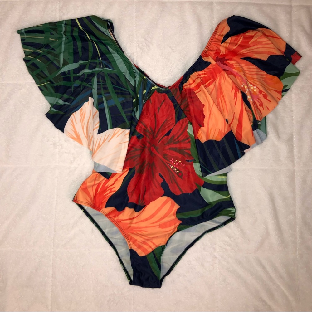 Tropical Retro One Piece Swimsuit